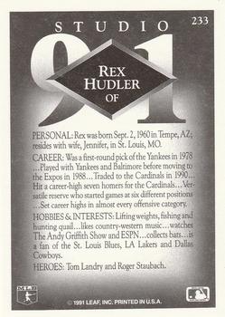 Rex Hudler  baseball card collectible - Main Image 2