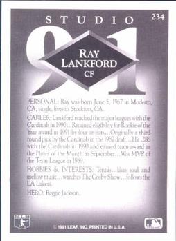 Ray Lankford  baseball card collectible - Main Image 2