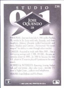 Jose Oquendo  baseball card collectible - Main Image 2