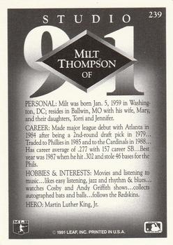 Milt Thompson  baseball card collectible - Main Image 2