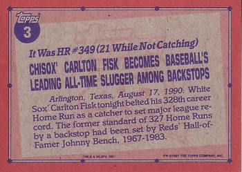 Carlton Fisk  baseball card collectible - Main Image 2