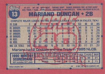 Mariano Duncan  baseball card collectible - Main Image 2