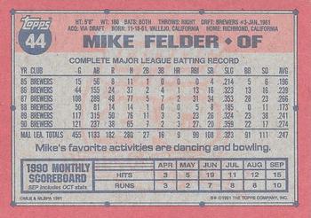 Mike Felder  baseball card collectible - Main Image 2