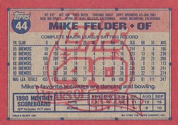 Mike Felder  baseball card collectible - Main Image 2