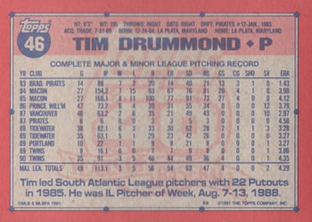 Tim Drummond  baseball card collectible - Main Image 2