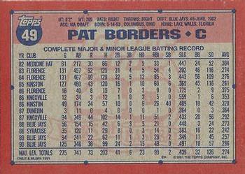 Pat Borders  baseball card collectible - Main Image 2