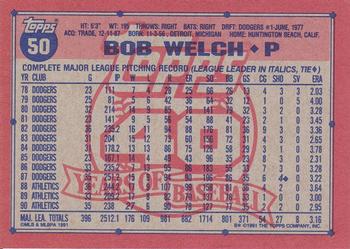 Bob Welch  baseball card collectible - Main Image 2