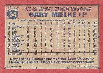 Gary Mielke  baseball card collectible - Main Image 2
