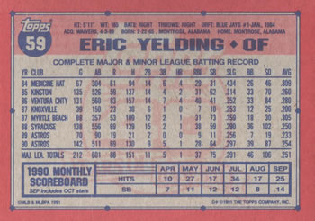Eric Yelding  baseball card collectible - Main Image 2
