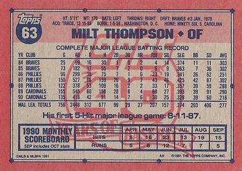 Milt Thompson  baseball card collectible - Main Image 2