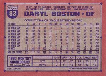 Daryl Boston  baseball card collectible - Main Image 2