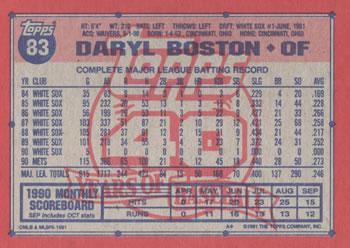 Daryl Boston  baseball card collectible - Main Image 2