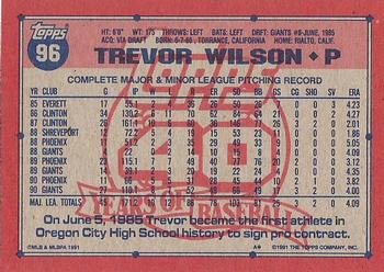 Trevor Wilson  baseball card collectible - Main Image 2