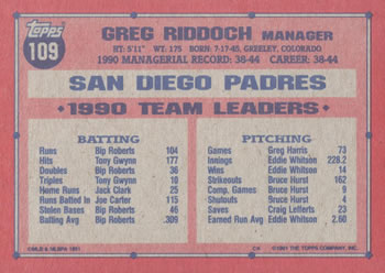 Greg Riddoch  baseball card collectible - Main Image 2