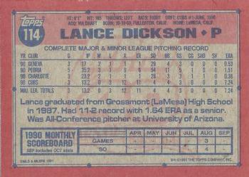Lance Dickson  baseball card collectible - Main Image 2