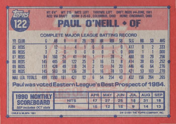 Paul O’Neill  baseball card collectible - Main Image 2