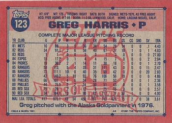 Greg Harris  baseball card collectible - Main Image 2