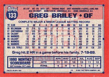 Greg Briley  baseball card collectible - Main Image 2