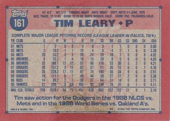 Tim Leary  baseball card collectible - Main Image 2