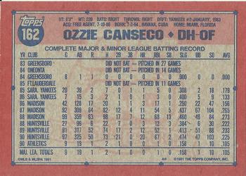 Ozzie Canseco  baseball card collectible - Main Image 2