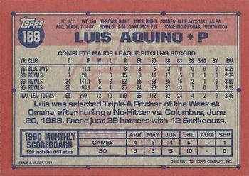 Luis Aquino  baseball card collectible - Main Image 2