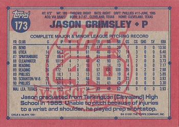 Jason Grimsley  baseball card collectible - Main Image 2