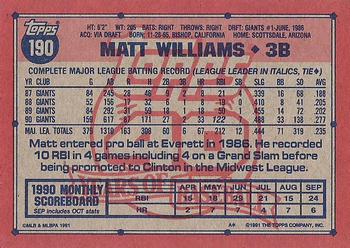 Matt Williams  baseball card collectible - Main Image 2