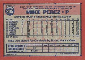 Mike Perez  baseball card collectible - Main Image 2