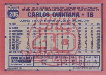 Carlos Quintana  baseball card collectible - Main Image 2