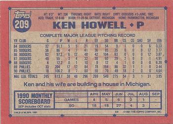 Ken Howell  baseball card collectible - Main Image 2