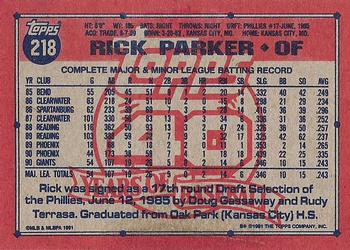 Rick Parker  baseball card collectible - Main Image 2