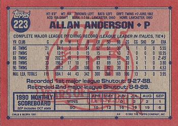 Allan Anderson  baseball card collectible - Main Image 2