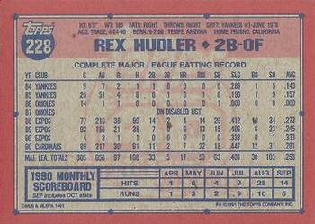 Rex Hudler  baseball card collectible - Main Image 2