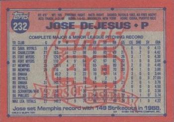 Jose DeJesus  baseball card collectible - Main Image 2
