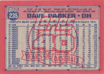 Dave Parker  baseball card collectible - Main Image 2
