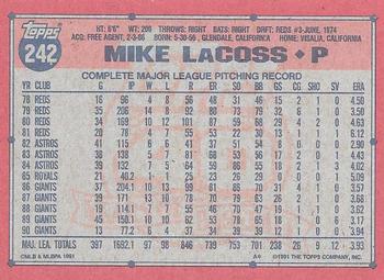 Mike LaCoss  baseball card collectible - Main Image 2