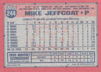 Mike Jeffcoat  baseball card collectible - Main Image 2