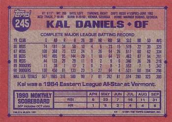 Kal Daniels  baseball card collectible - Main Image 2