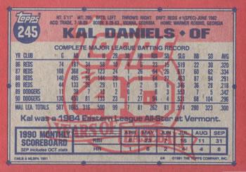 Kal Daniels  baseball card collectible - Main Image 2