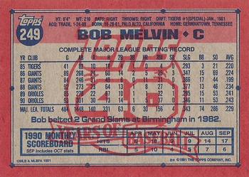 Bob Melvin  baseball card collectible - Main Image 2