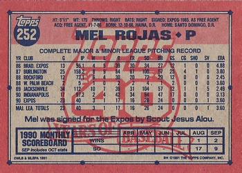 Mel Rojas  baseball card collectible - Main Image 2