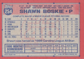 Shawn Boskie  baseball card collectible - Main Image 2