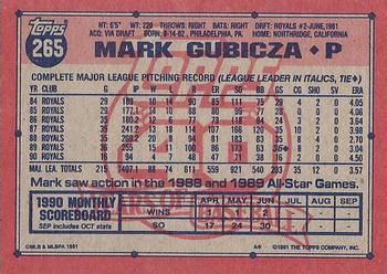 Mark Gubicza  baseball card collectible - Main Image 2