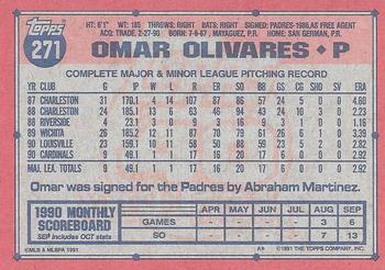 Omar Olivares  baseball card collectible - Main Image 2