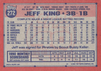 Jeff King  baseball card collectible - Main Image 2