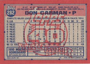 Don Carman  baseball card collectible - Main Image 2
