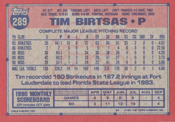 Tim Birtsas  baseball card collectible - Main Image 2