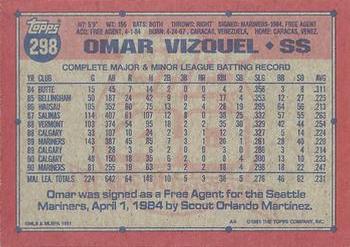 Omar Vizquel  baseball card collectible - Main Image 2