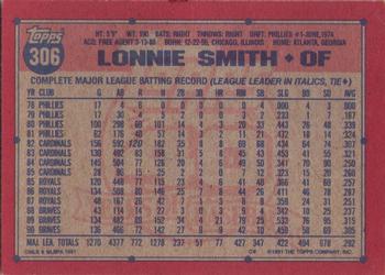 Lonnie Smith  baseball card collectible - Main Image 2