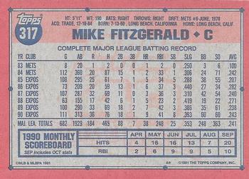 Mike Fitzgerald  baseball card collectible - Main Image 2